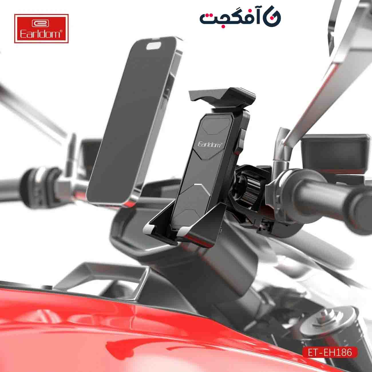 پایه نگهدارنده موبایل ارلدام مدل EARLDOM ET-EH186 مناسب دوچرخه و موتور سیکلت